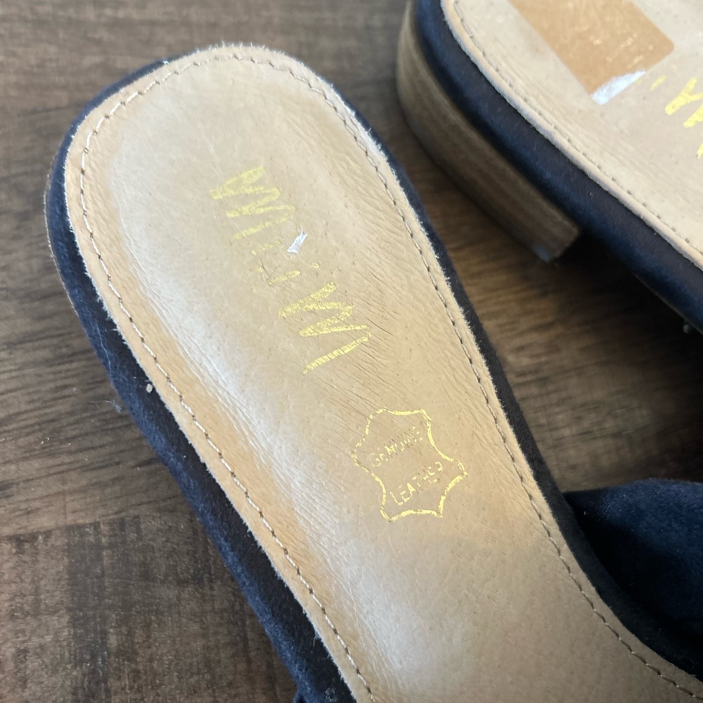 🌶️ Miim Leather Gray Shoes Pointy Flats Size 8 - Picture 4 of 7